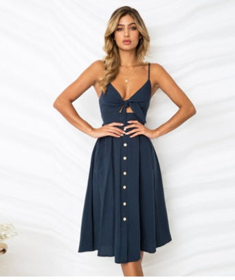 Starry Night Affair: Sleeveless Backless Sheath Dress - Your Stunning Summer Soiree Staple