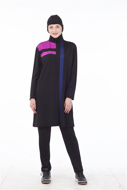 Modest Wave Long Sleeve Muslim Swimsuit