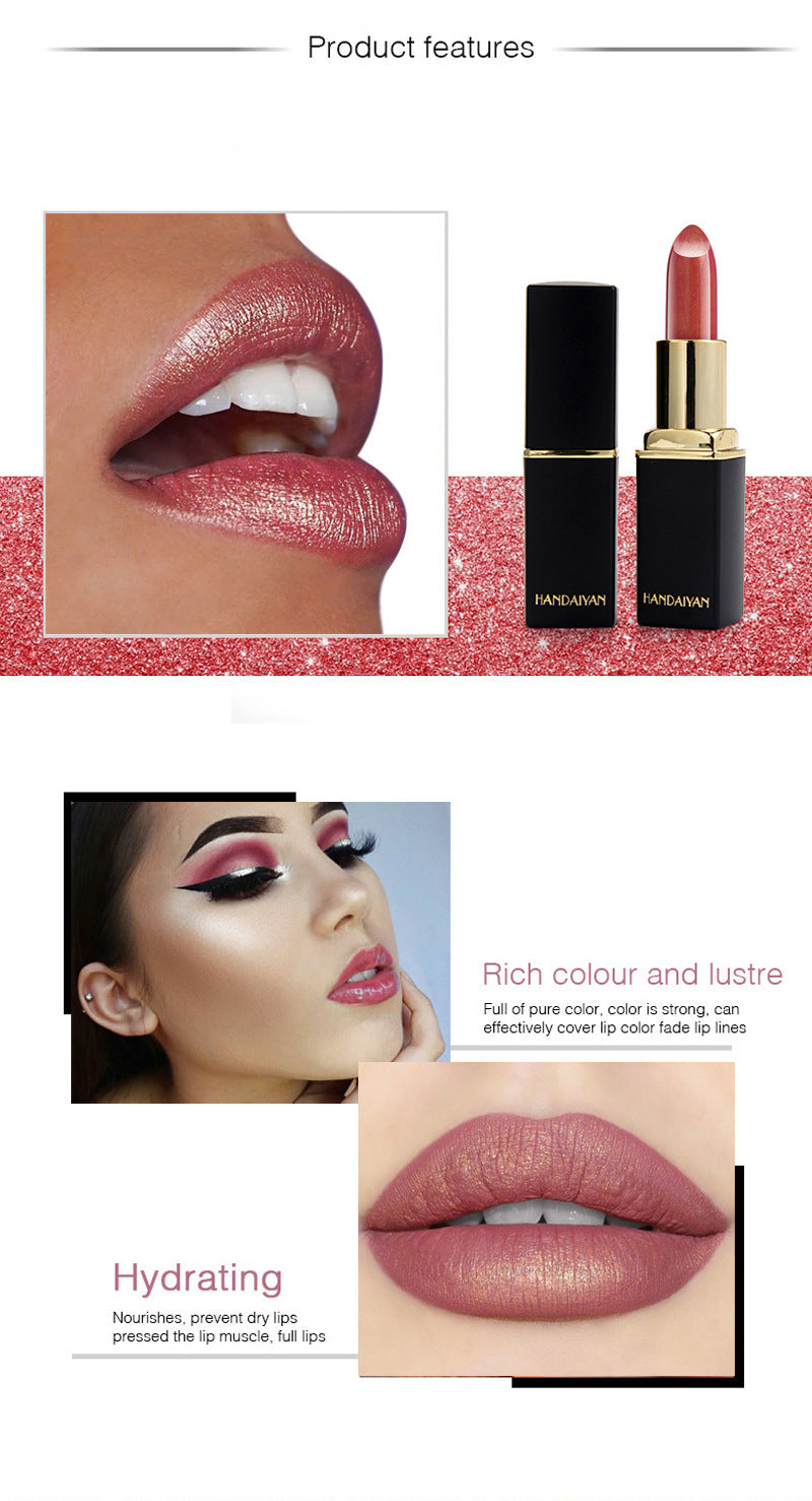 Shiny Metallic Lipstick Pearlescent Colour