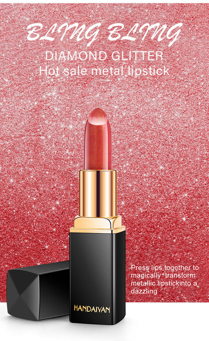 Shiny Metallic Lipstick Pearlescent Colour