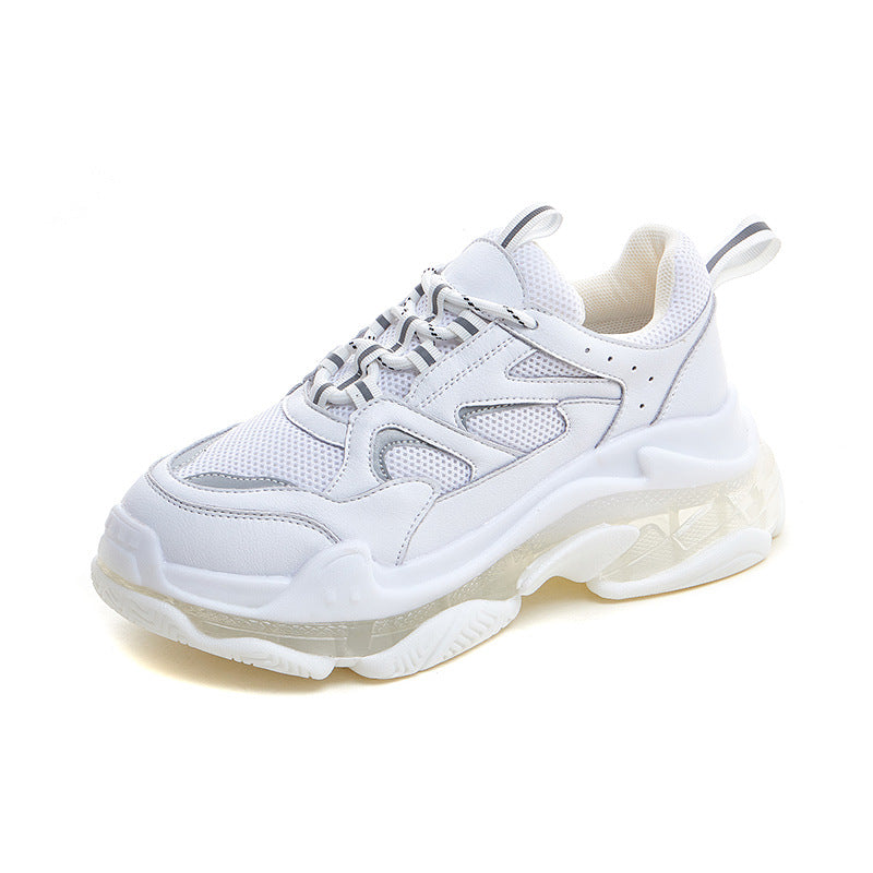 Platform White Casual Trainers Ladies Autumn Thick Sole Vulcanized Shoes Woman.