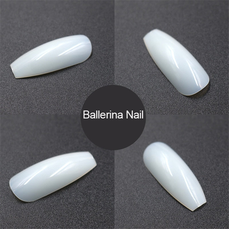 500 transparent / natural fake nails