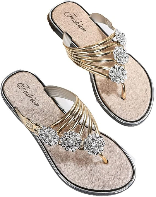 2024 Rhinestone Thong Sandals