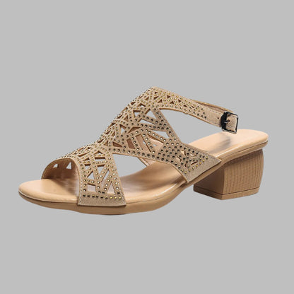 Summer Female  Rhinestone High-heeled Sandals