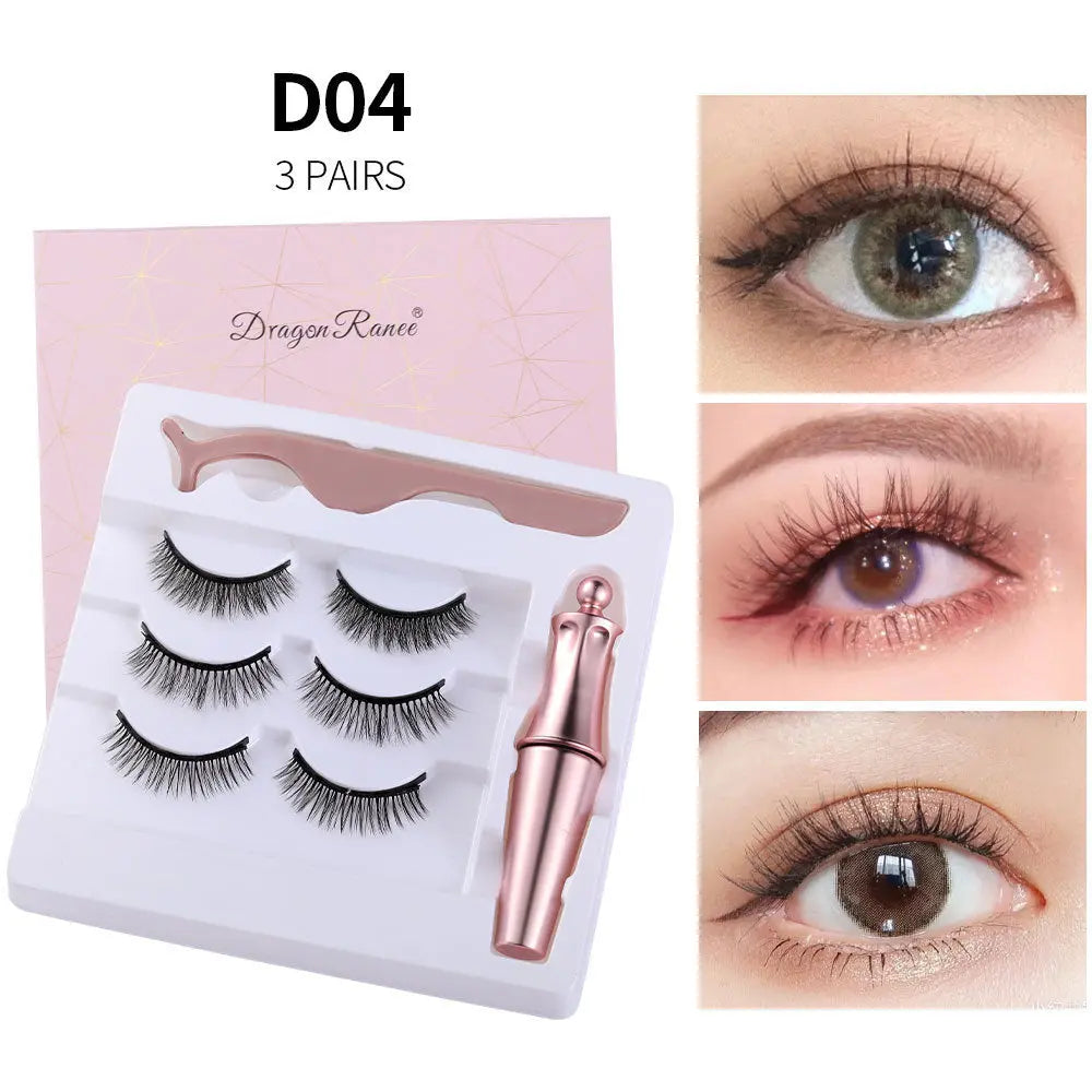 Natural Long Lasting Magnetic Liquid Eyeliner & Magnetic False Eyelashes & Tweezer Set Make up Set - Image #27