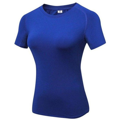 Flex Flow: Women's Quick Dry Compression Yoga Tees - Seamless Performance, Effortless Style