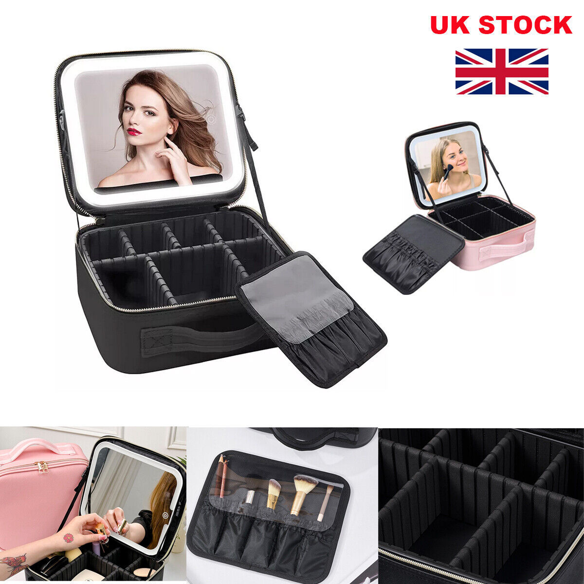 Makeup Bag With LED Light Mirror