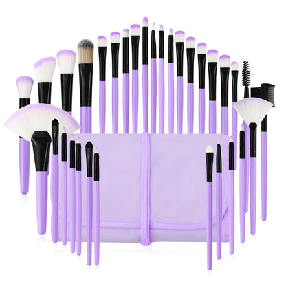 32Pcs Makeup Brushes Pouch Set