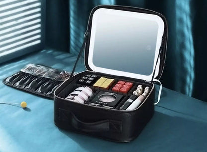 Makeup Bag With LED Light Mirror