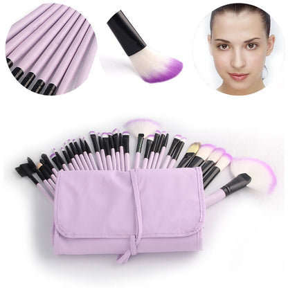 32Pcs Makeup Brushes Pouch Set