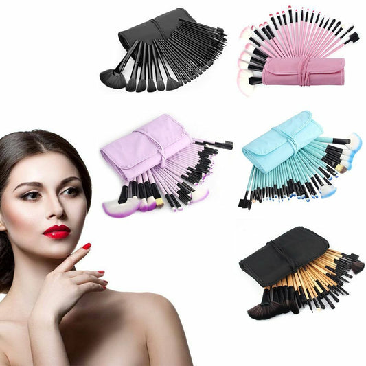 32Pcs Makeup Brushes Pouch Set