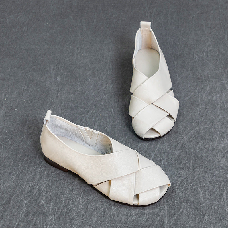 Soft Heel Hollow-out Artistic Sandals