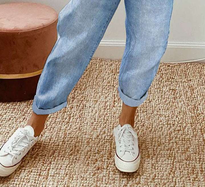 Chic Draw Washed Denim Pants