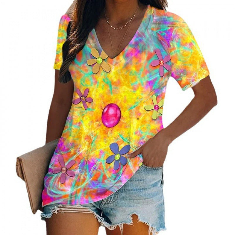 Vivid Print Vibe Tee