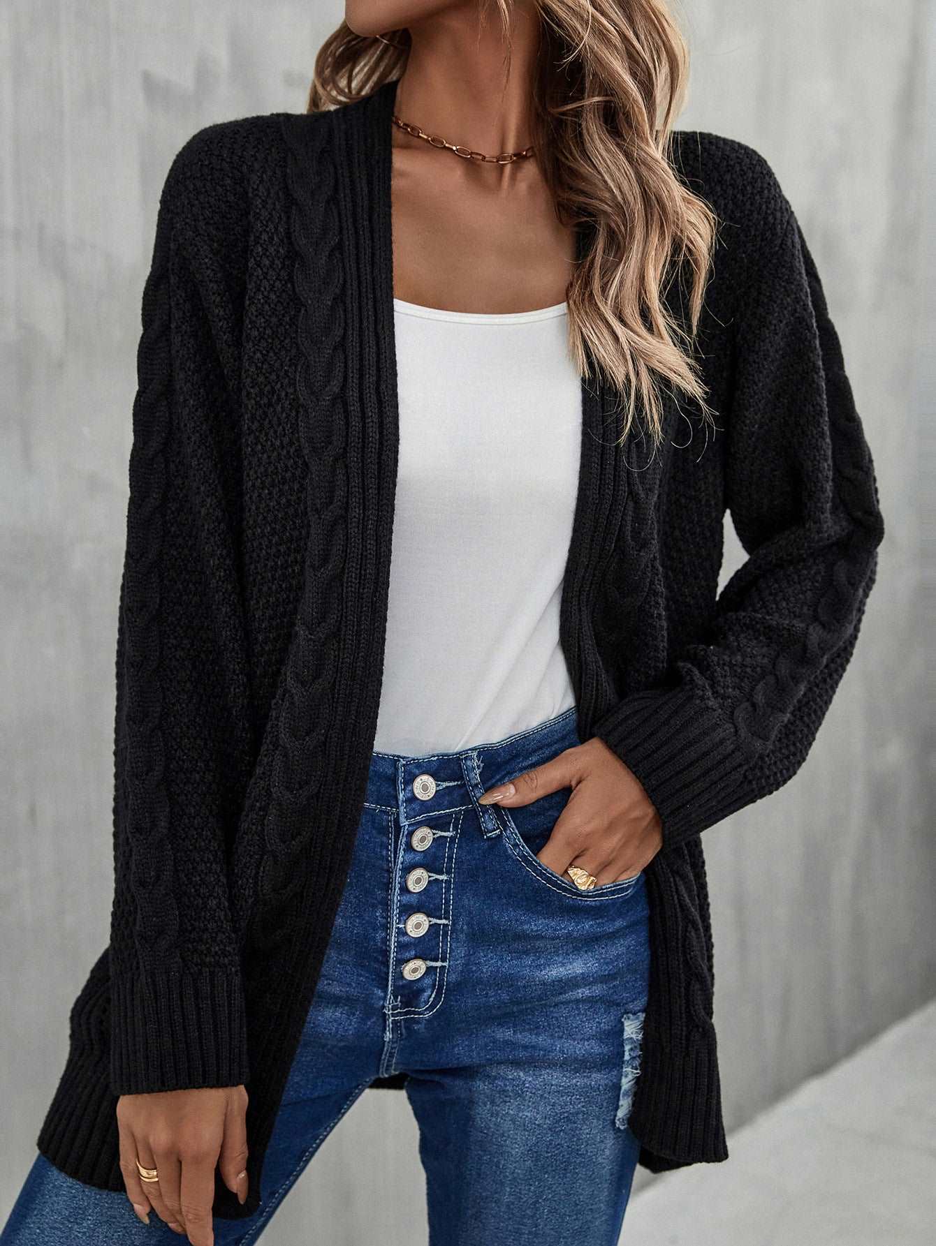 Chic Hollow Edge Cardi-Coat