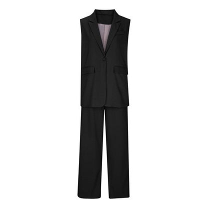 Streamline Chic Sleeveless Pant Suit