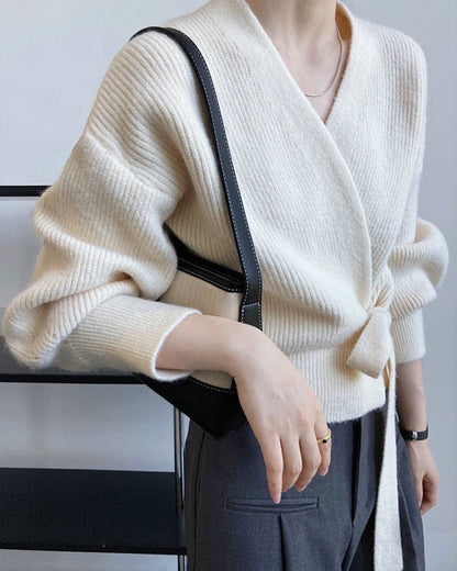 French Retro Knitted Cardigan