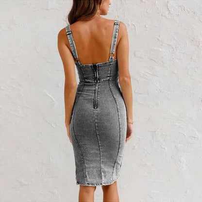 Denim Dress Casual Tight Slim Fit. - Image #3