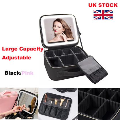 Makeup Bag With LED Light Mirror