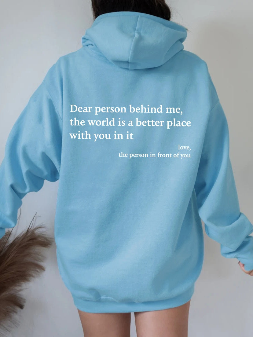 Love Notes Hoodie: Cosy Kangaroo Pocket Drawstring Hoodie with a Heartfelt Message