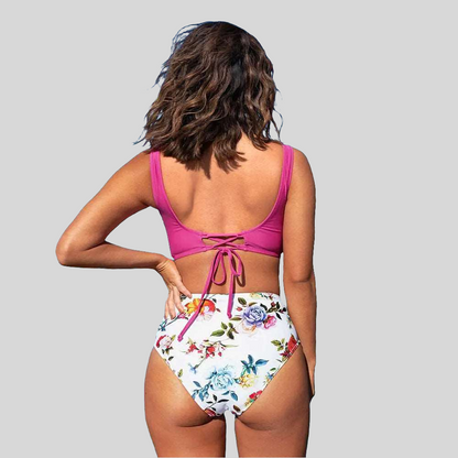 Women's Bikini Set Twist Front Tie Side Bikini Swimsuit Two Piece Swimwear