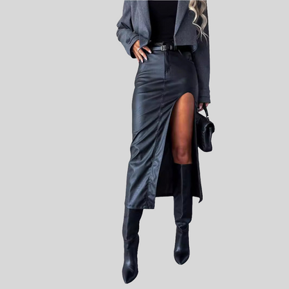 R.F New Fashion Hot Girl High Slit Skirt