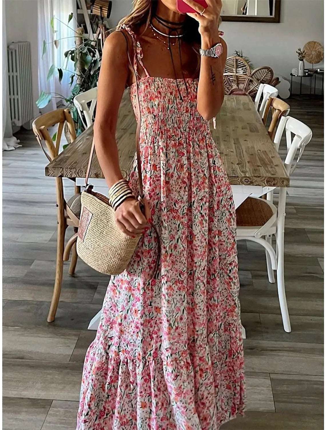 Blossom Breeze Printed Swing Dress - Ridnaps fashion