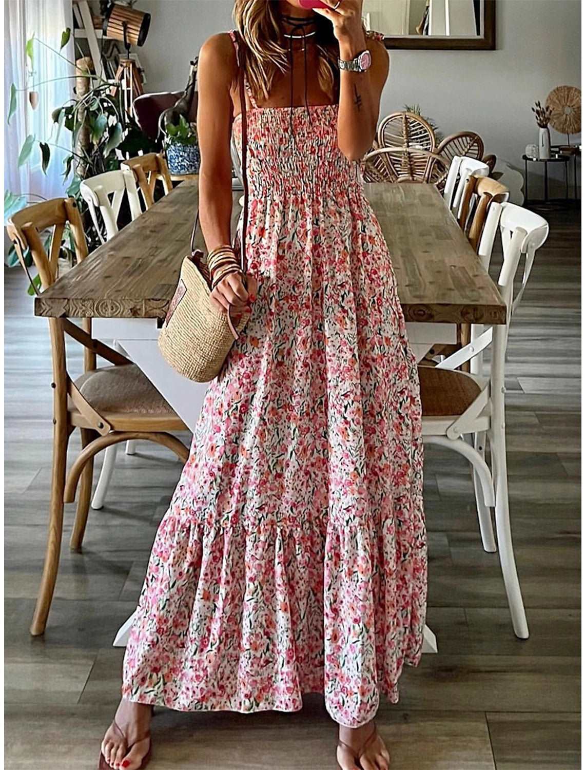 Blossom Breeze Printed Swing Dress - Ridnaps fashion