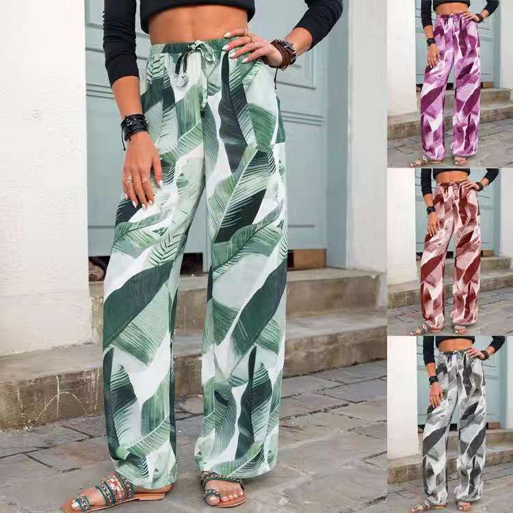 Breezy Botanical Beach Pants - Ridnaps fashion