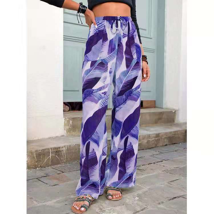 Breezy Botanical Beach Pants - Ridnaps fashion