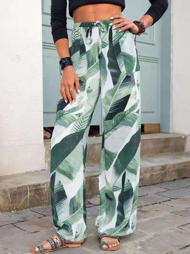 Breezy Botanical Beach Pants - Ridnaps fashion