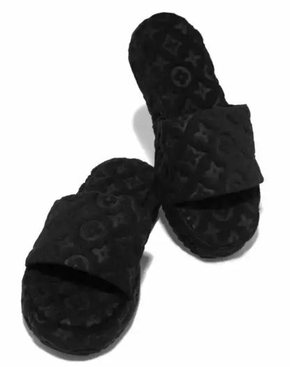 LV Design Fur Slippers - Image #18