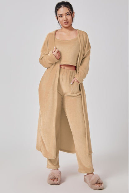 Snuggle Bliss: 3-Piece Lounge Set - Cozy Loungewear for Winter Nights