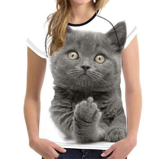 Cat Scan Couture: 3D-Printed Feline Fashion Tee - Ridnaps fashion