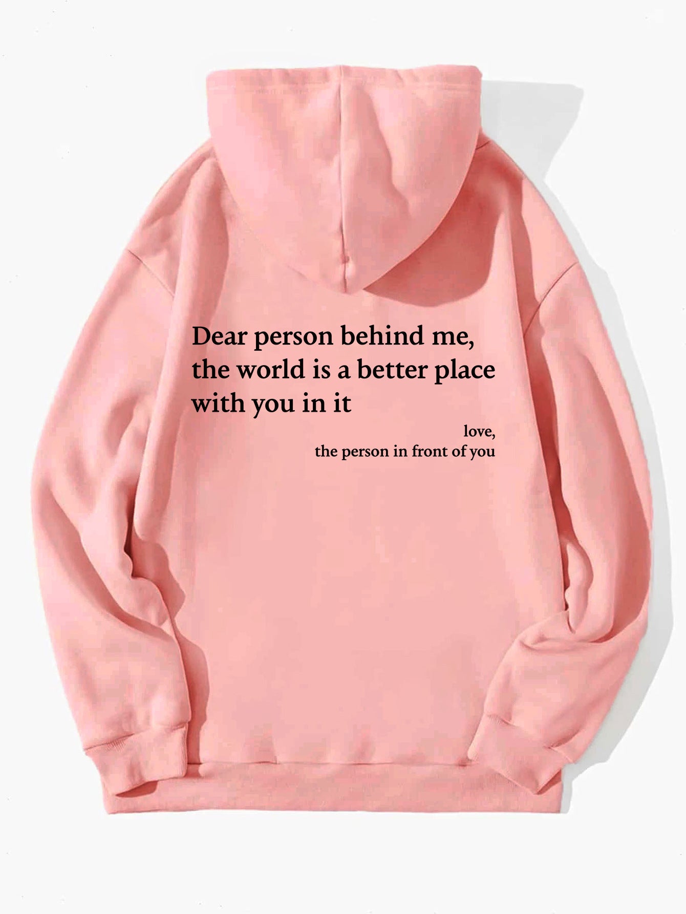 Love Notes Hoodie: Cosy Kangaroo Pocket Drawstring Hoodie with a Heartfelt Message