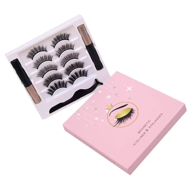 Magnetic Eyelashes Eyeliner Set Long Lasting False Mink Waterproof Eye Lashes Extension Reusable Beauty Makeup Tool - Image #4