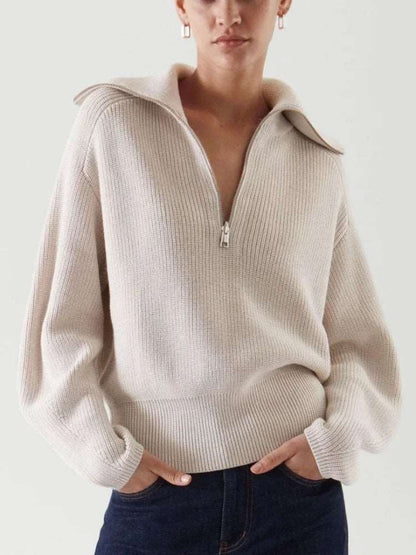 Turtleneck Zipper Sweater