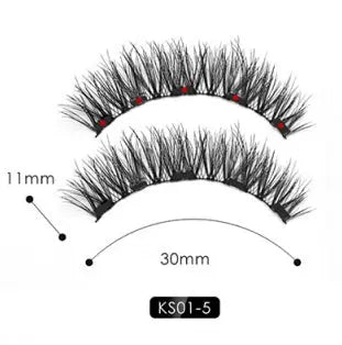 Natural Long Lasting Magnetic Liquid Eyeliner & Magnetic False Eyelashes & Tweezer Set Make up Set - Image #18