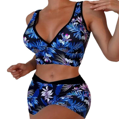 Two-piece Swimsuit Printed Boxer Multi-color Swimsuit.