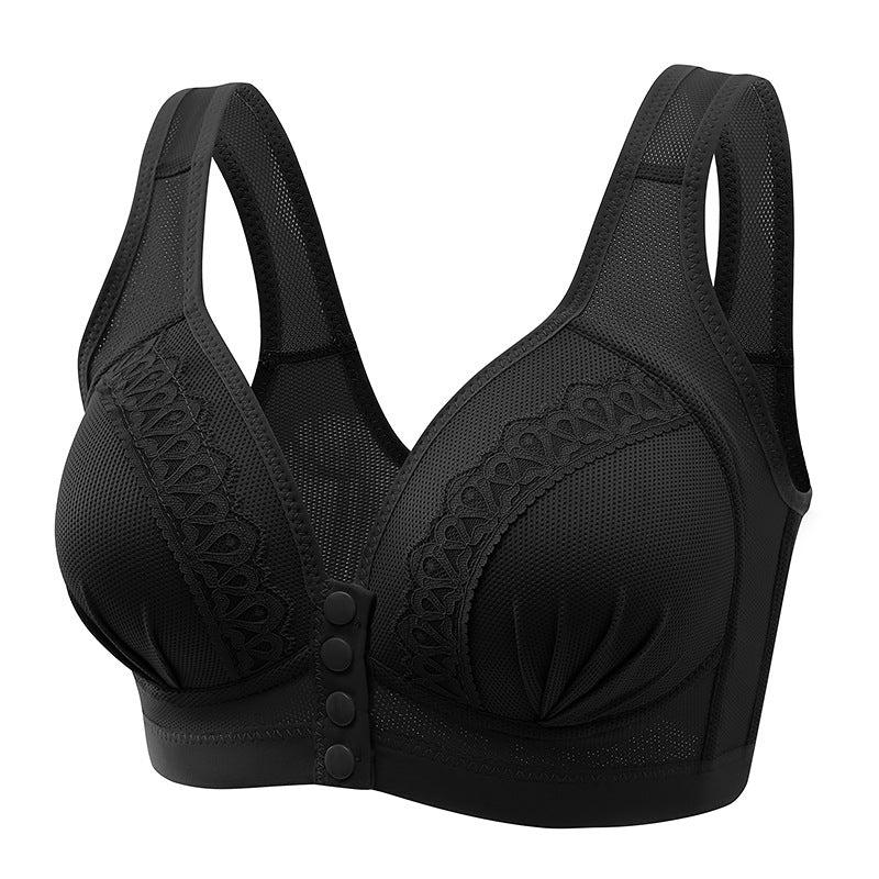 Front Closure Button Wireless Push Up Brassiere Bra Tub.