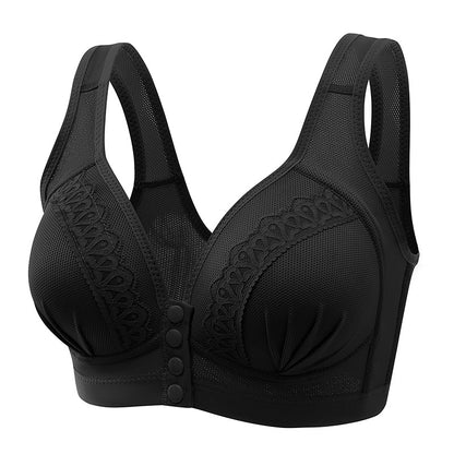 Front Closure Button Wireless Push Up Brassiere Bra Tub.