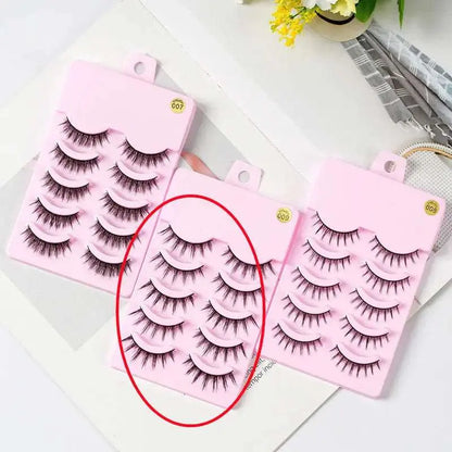 5 Pairs Manga Lashes New Arrival Anime Cosplay Natural Wispy  Korean Makeup Artificial False Eyelashes - Image #10