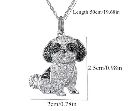 Shih Tzu Pendant  Puppy Necklace