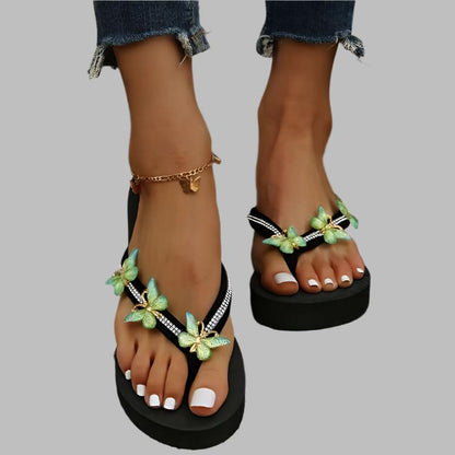 "Fluttering Wings: Outdoor Thong Sandals for Women - Perfect for Summer Beach Days" - Ridnaps fashion