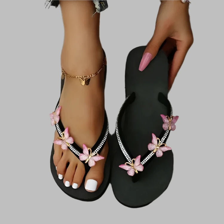 "Fluttering Wings: Outdoor Thong Sandals for Women - Perfect for Summer Beach Days" - Ridnaps fashion