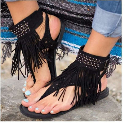 "Summer Chic Sandals: Stylish Flat Thong Shoes for Women (Plus Sizes Available)" - Ridnaps fashion